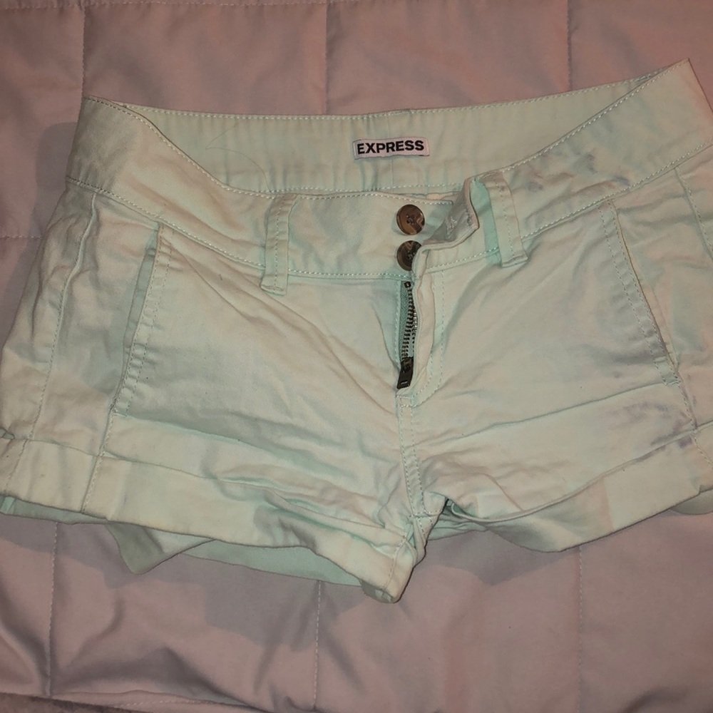 Teal color shorts